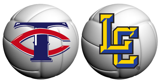 Trinity Christian-Lubbock Christian volleyball logos
